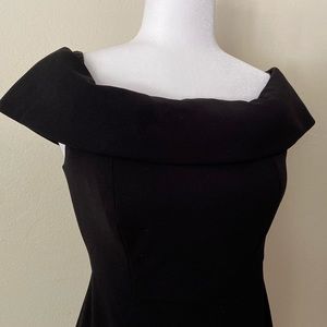 Calvin Klein off the shoulder black dress
